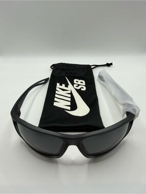 Nike Black Wraparound Sunglasses with Nike SB Pouch